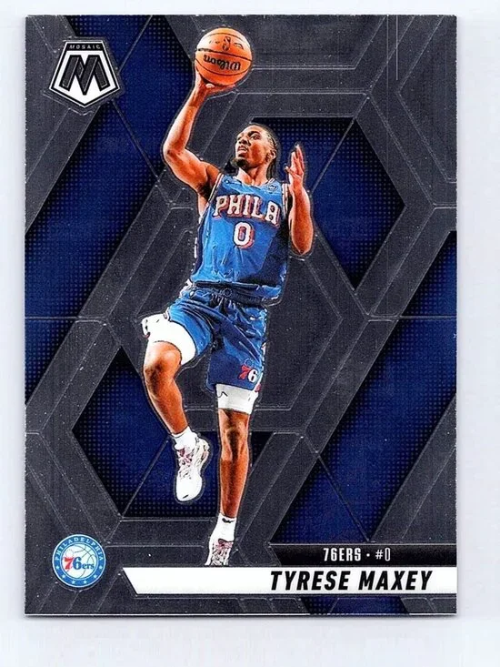 2024-25 Shiny Panini Mosaic Tyrese Maxey (#0 Jersey ) NBA 76ers (HOLOGRAPHIC)