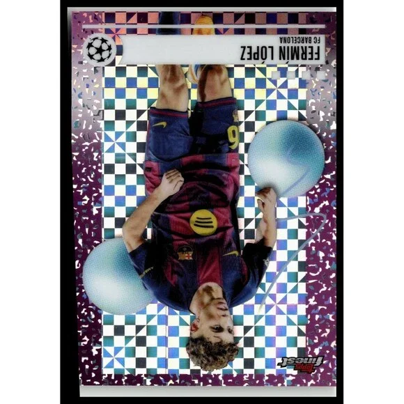 2025-26 Finest UEFA Fermín López Purple Checkerboard Refractor #/99 Barça