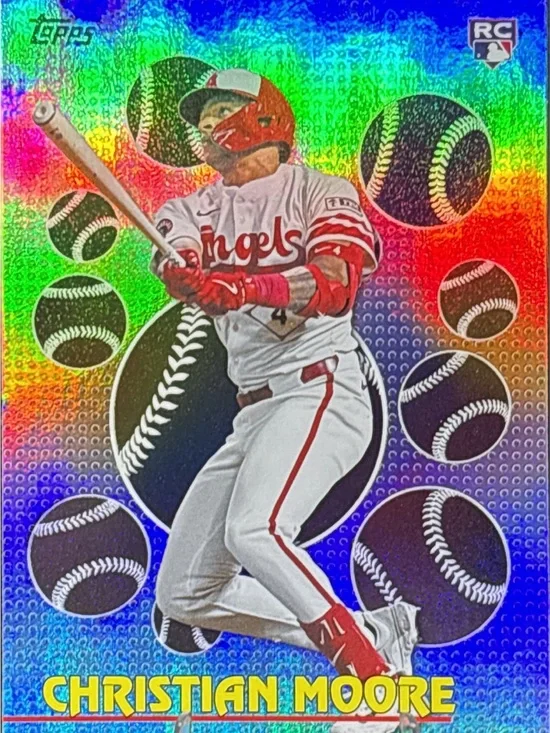 Topps Christian Moore Holographic Rookie Baseball Card - Titans of the Game
