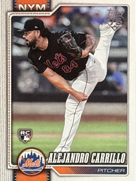 Topps Mets Alejandro Carrillo Rookie Baseball Card