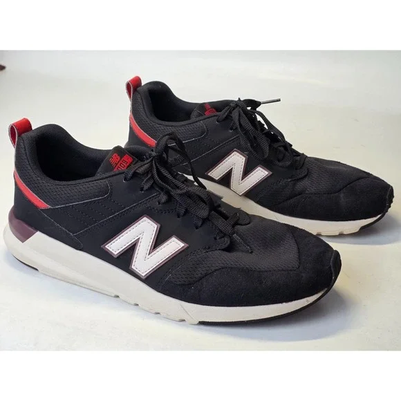 New Balance‎ 009 Men's Sneakers Size 12 D Black White Red Athletic Running Shoes