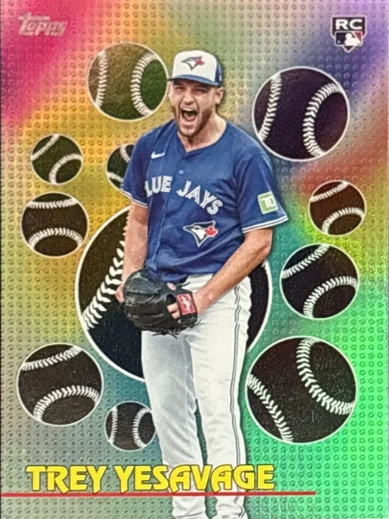 Topps Blue & White Toronto Blue Jays Trey Yesavage Rookie Holo Card - Titans