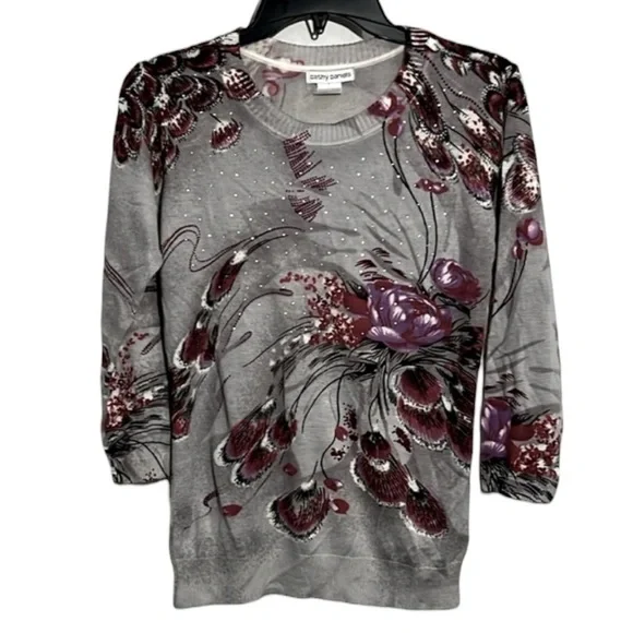 Cathy Daniels Women’s Small top. Grey.