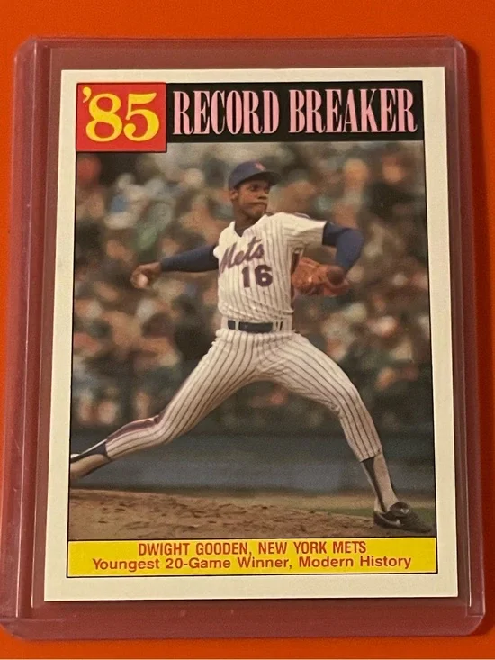 Dwight Gooden #202 [‘85 Record Breaker] 1986 Topps Baseball Trading Card