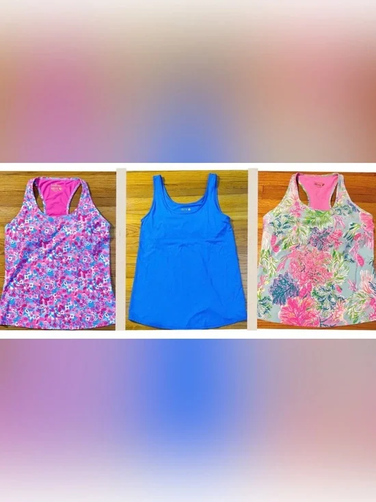 Lilly Pulitzer Small- Luxletic Tank Bundle, *with padding! ALL Like New!