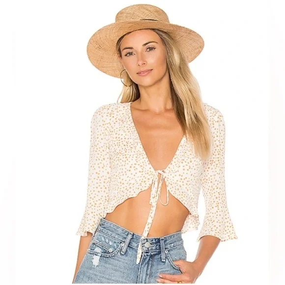 For Love & Lemons Aurora Tie Top, Size S