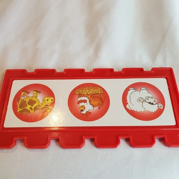 RED CARD Replacement BARNYARD BINGO GAME Fisher Price Preschool Match Coin
