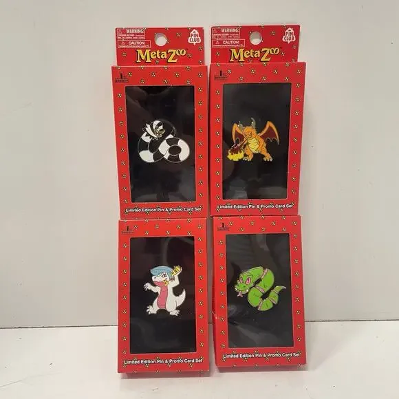 Piasa Bird, Sewer Alligator, Sam Snake Pin Club Promo Card Set METAZOO PIN CLUB