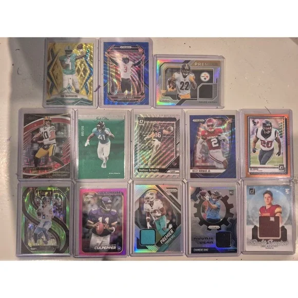 Football Card Lot All Numbered And Jersey Cards Love Hill Tagovailoa Schultz Etc
