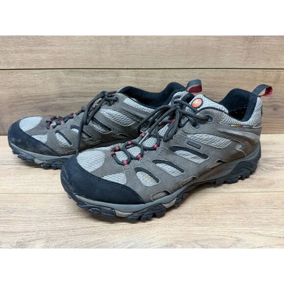 Merrell Continuum Waterproof Gray Hiking Shoes Mens 13 Vibram J88621 Low Top
