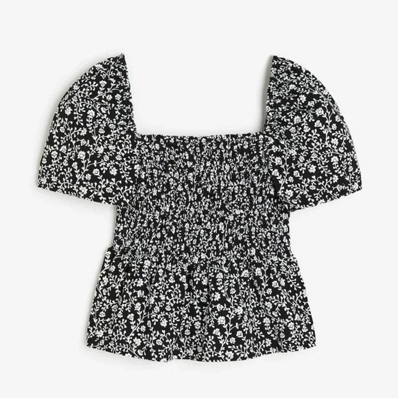 H&M smocked floral top