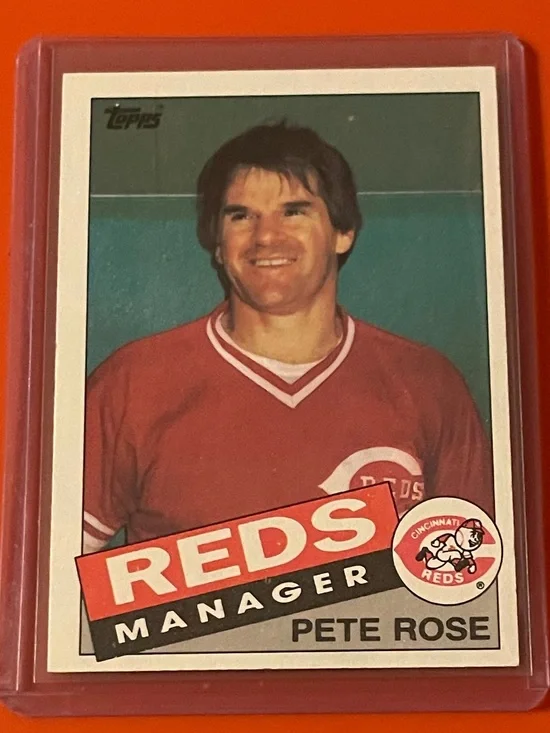 Pete Rose #547 1985 Topps Baseball Trading Card