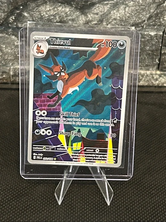 Pokemon Thievul 092/084 illustration Rare Holo from the Pitch Black set M/NM