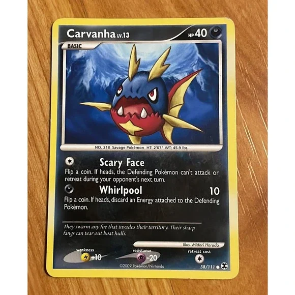 Carvanha Pokemon‎ Card