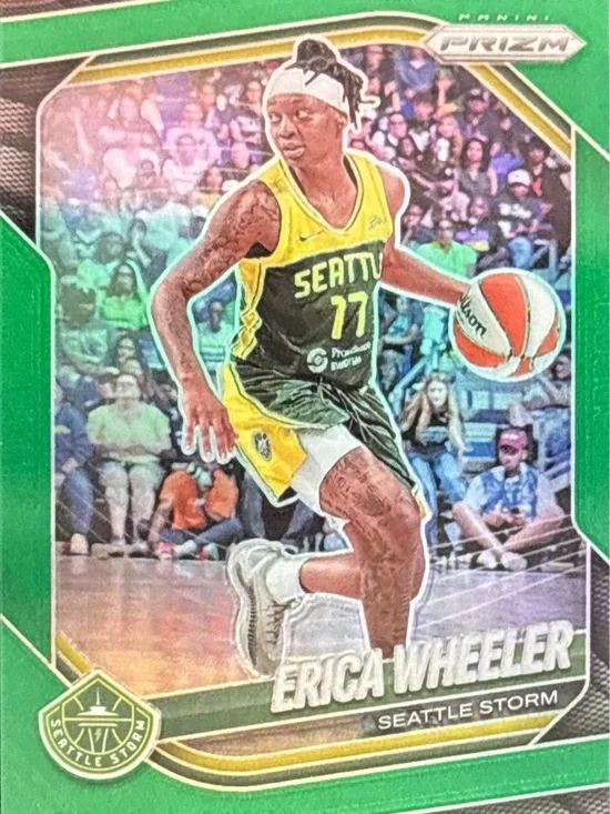 Panini Prizm Seattle Storm Erica Wheeler Green Prizm Basketball Card