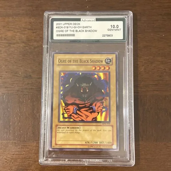 Yugioh PSA 10 Ogre of the Black Shadow SDK-019 2002 Upper Deck