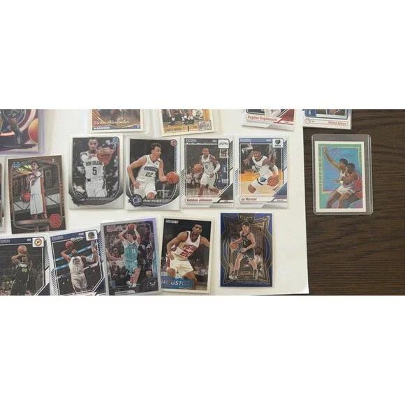Panini 48-Card NBA 2023-24 Lot Hoops Rookies, MJ Bonus graded Luka and Tatum