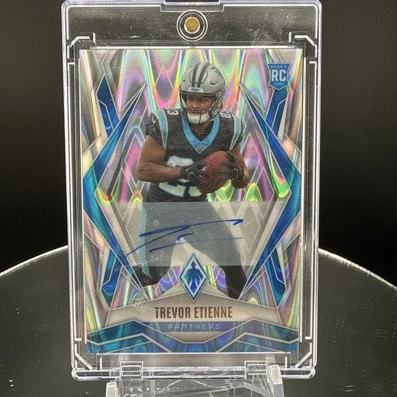 2025 Panini Phoenix Trevor Etienne RC Auto /20 Panthers NM Football