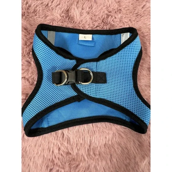 Dog Harness, Blue Mesh,‎ Size LARGE WITH BLACK