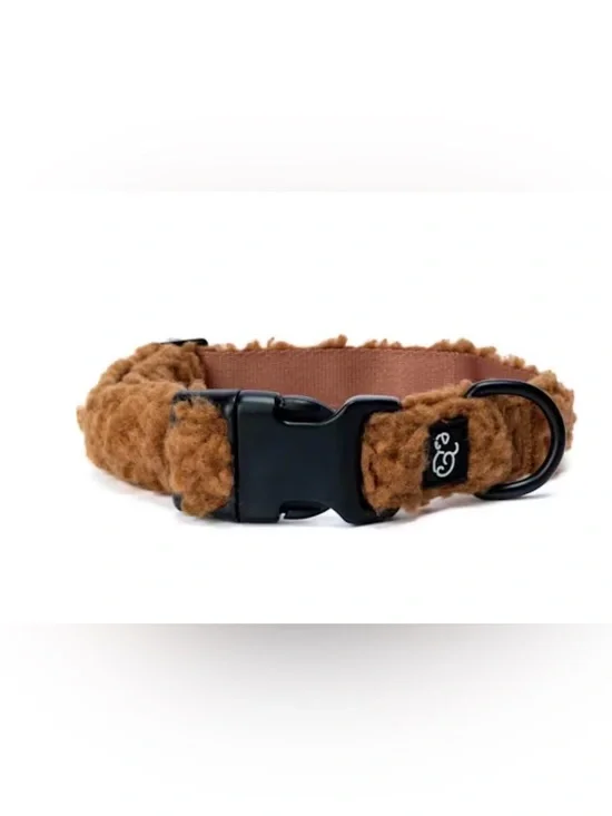 Lucy & Co. The Cinnamon Teddy Dog Collar, Medium
