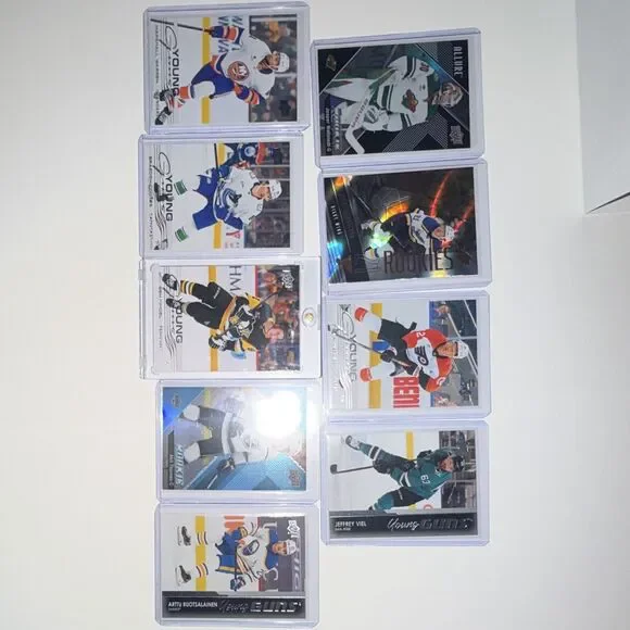 Upper Deck 2020-21 NHL Young Guns & Allure Rookie 9-Card  Lindblom, Kindel. OBO