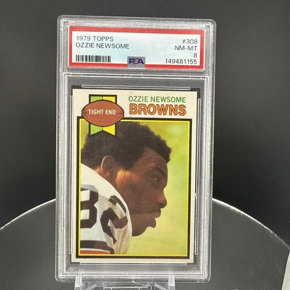 1979 Topps #308 Ozzie Newsome PSA 8 Browns RC Hall Of Fame