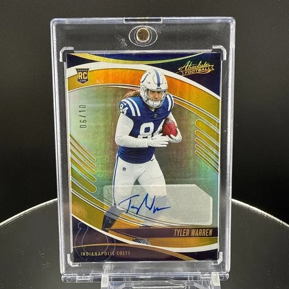 2025 Panini Absolute - Indianapolis Colts Tyler Warren Spectrum Gold Auto /10