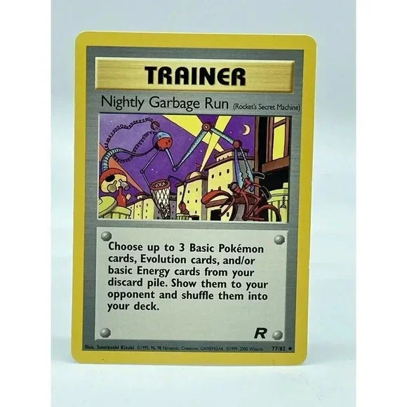 Nightly Garbage Run 77/82 Team Rocket Trainer Pokemon Non Holo Vintage‎ 2000 LP