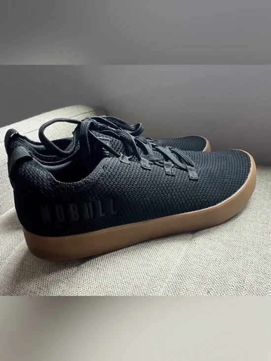 NOBULL Men's Black Trainer, athletic shoe with Gum Sole. Men’s Size 14