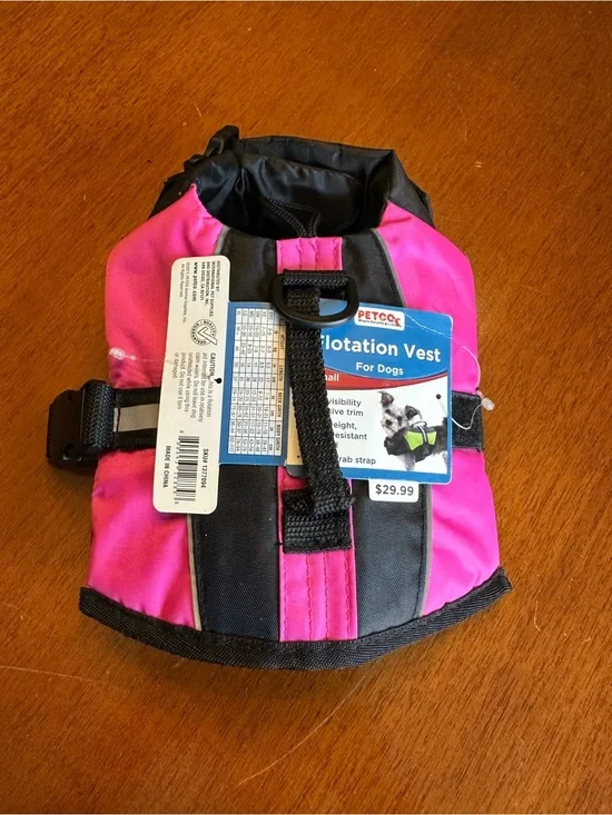 🐾 Petco Dog Flotation Vest – XX-Small - Free Pet Charm!!