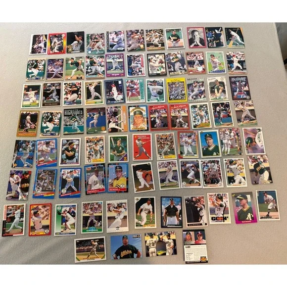 Mark McGwire Baseball Card Lot 80 A's Cardinals Inserts Topps Donruss Upper