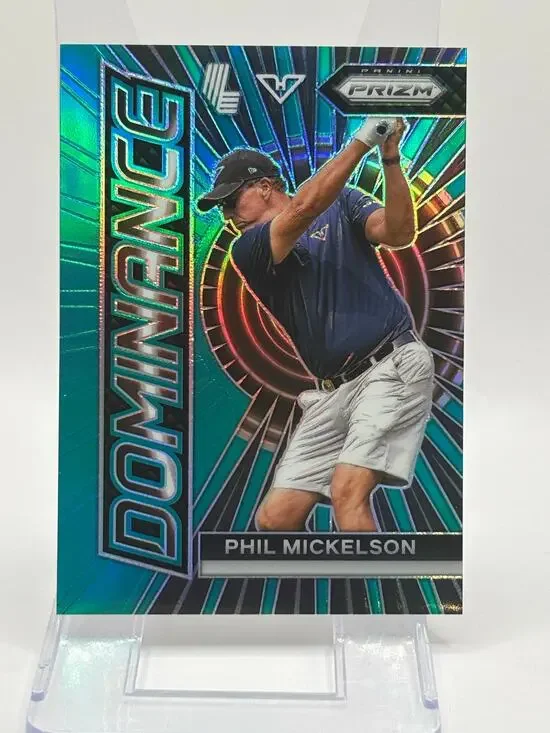 2024 Panini Prizm Liv Golf Phil Mickelson Dominance Teal Prizm Refractor 17/199