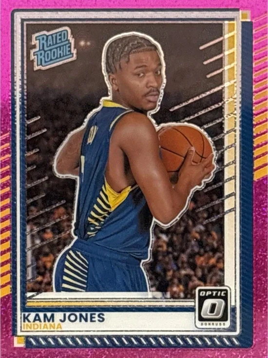 Panini Optic Kam Jones Rookie Card - Pink Pulzar Prizm LE 71/275