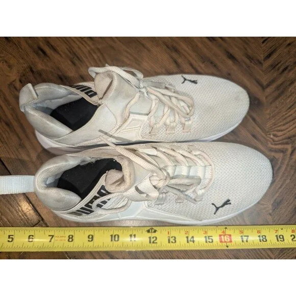 PUMA Enzo 2 Revamp Men's Running Shoes Size 9.5 White Sneakers