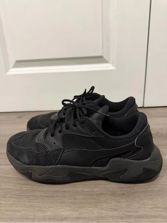 Puma Men's Black Mesh & Suede Athletic Sneakers