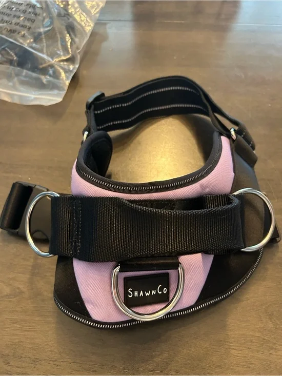 ShawnCo Purple & Black No-Pull Dog Harness