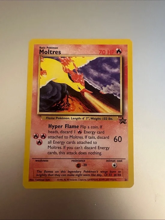 Moltres Pokémon Wizards Black Star Promo Trading Card