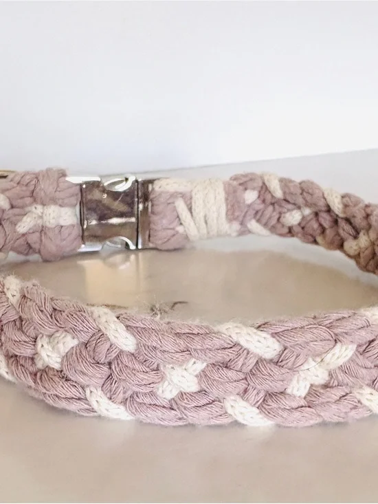 Lavender Latte Series braided Collar- Medium 17”