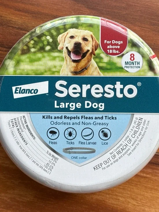 Elanco Seresto Large Dog Collar - Teal, White, Green, Red