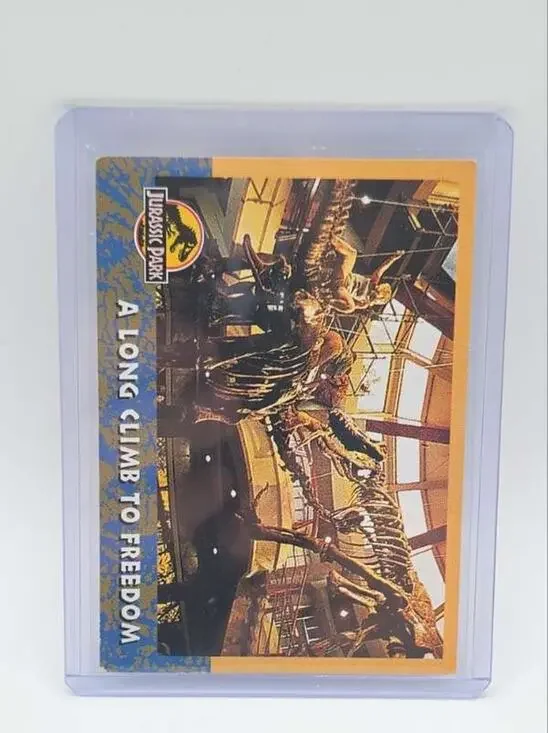 1993 Topps Jurassic Park Gold #66 A Long Climb to Freedom Card