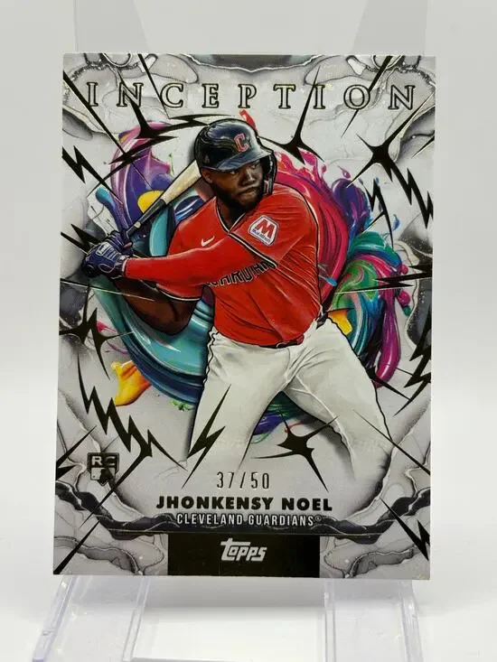 2025 Topps Inception Jhonkensy Noel Rookie Gold Lightning 37/50 SP Guardians RC