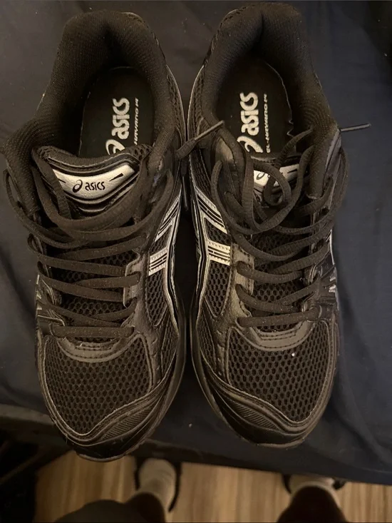 ASICS Black and White Men's Athletic Running Shoes