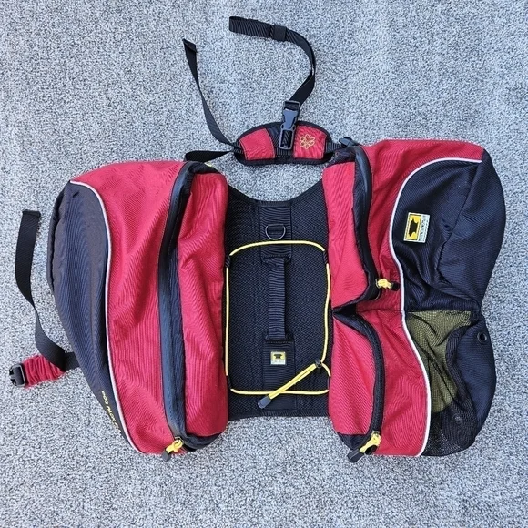 Mountainsmith Large Dog Pack SL3 Outdoor Hiking Red Backpack Adjustable Harness