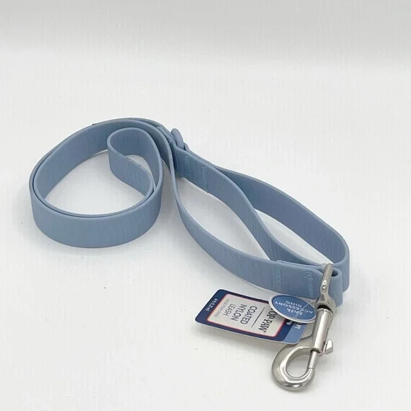 Top Paw Blue Coated Nylon Leash With Accessory Ring 4ft 121cm Dog‎ Pet