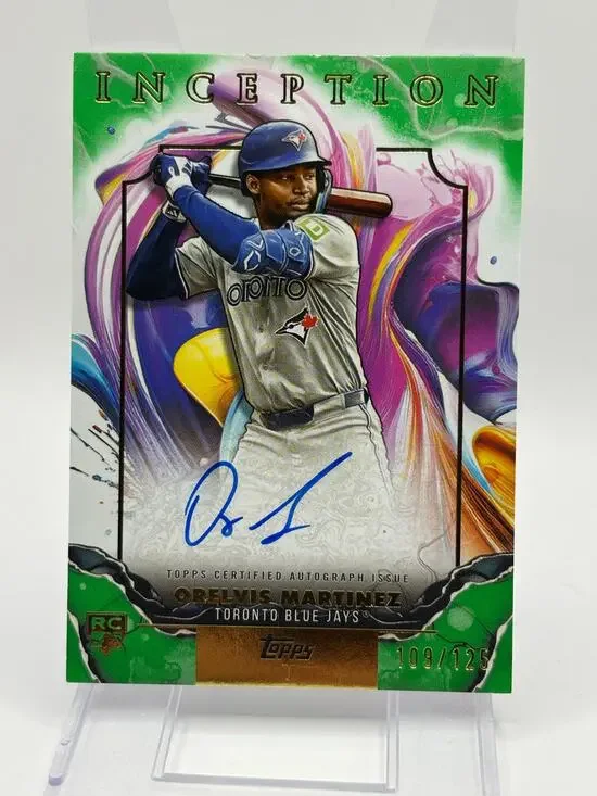 2025 Topps Inception Orelvis Martinez Rookie Green Auto 109/125 SP Blue Jays RC