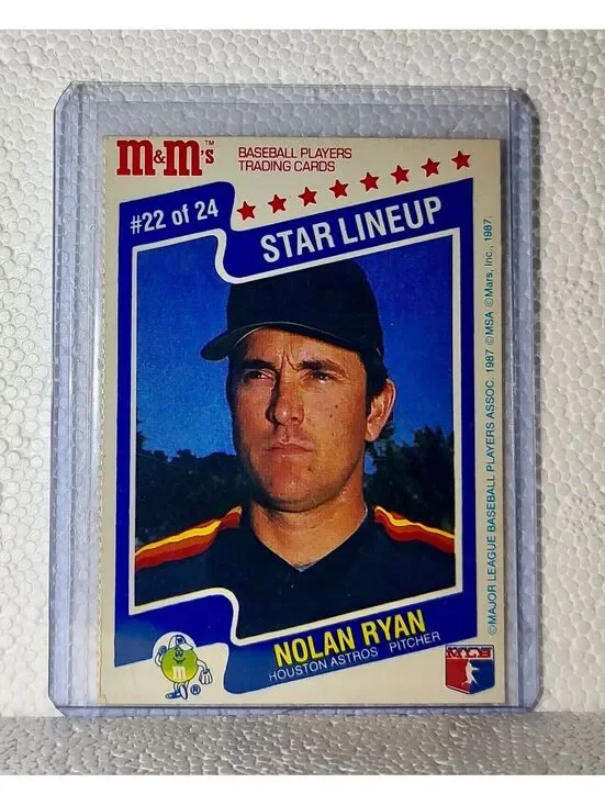 Nolan Ryan 1987 M&M’s MLB #22 Baseball Card Houston Astros