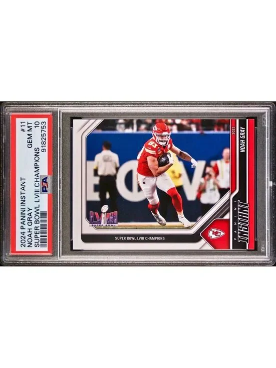 Noah Gray 2023 Panini NFL Superbowl LVIII Champions #11 Card PSA 10 Gem Mint