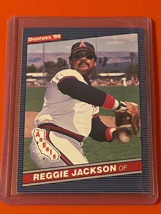 Reggie Jackson #377 1986 Donruss Baseball Trading Card