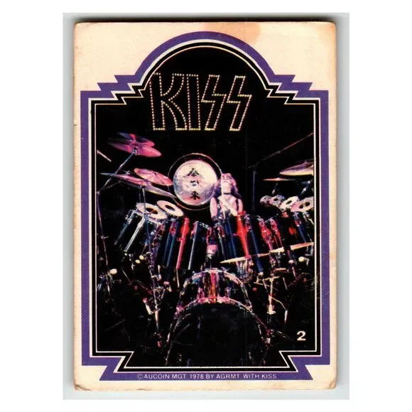 KISS Peter Criss 1978 KISS Army Aucoin MGT #2 Vintage Music Card