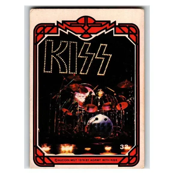 KISS 1978 #32 Vintage Music Trading Card Aucoin MGT